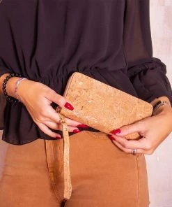 Meninas Bonitas Cork Cork Zipper Wristlet Wallet