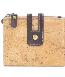 Meninas Bonitas Cork Cork Billfold Wallet With Cut Flap