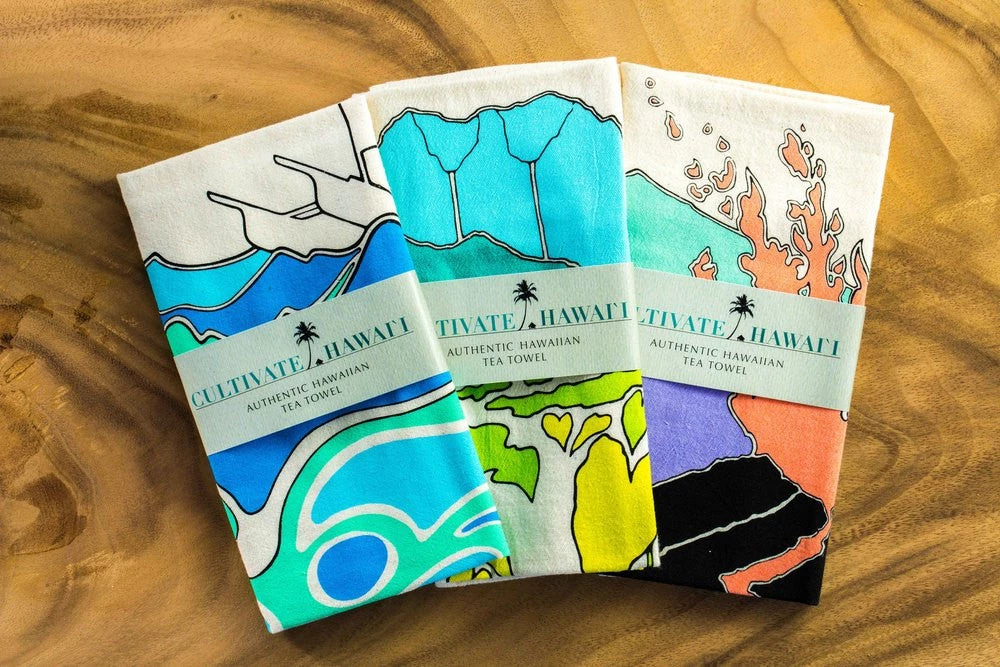 Cultivate Hawaii Kauai Tea Towels 3 Cultivate Hawaii Kauai Tea Towels