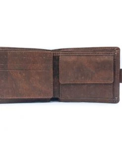 Meninas Bonitas Cork Cork Trifold Wallet With Snap Button Mens Clothing