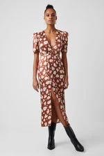 French Connection Dresses Aimee Front Slit Dress