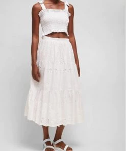 French Connection Dresses Abana Biton Broiderie Skirt