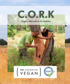 Meninas Bonitas Cork Cork Bag W Front Zipper Pocket Hats, Bags & Accessories