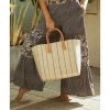 Shebobo Soubic Pinstripes Straw Bag Hats, Bags & Accessories