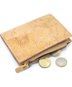 Meninas Bonitas Cork Hats, Bags & Accessories Cork Billfold Wallet With Zipper