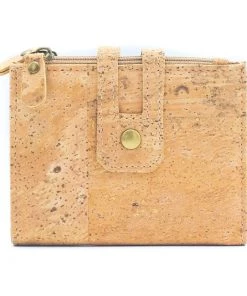 Meninas Bonitas Cork Cork Billfold Wallet With Cut Flap
