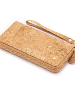 Meninas Bonitas Cork Cork Zipper Wristlet Wallet