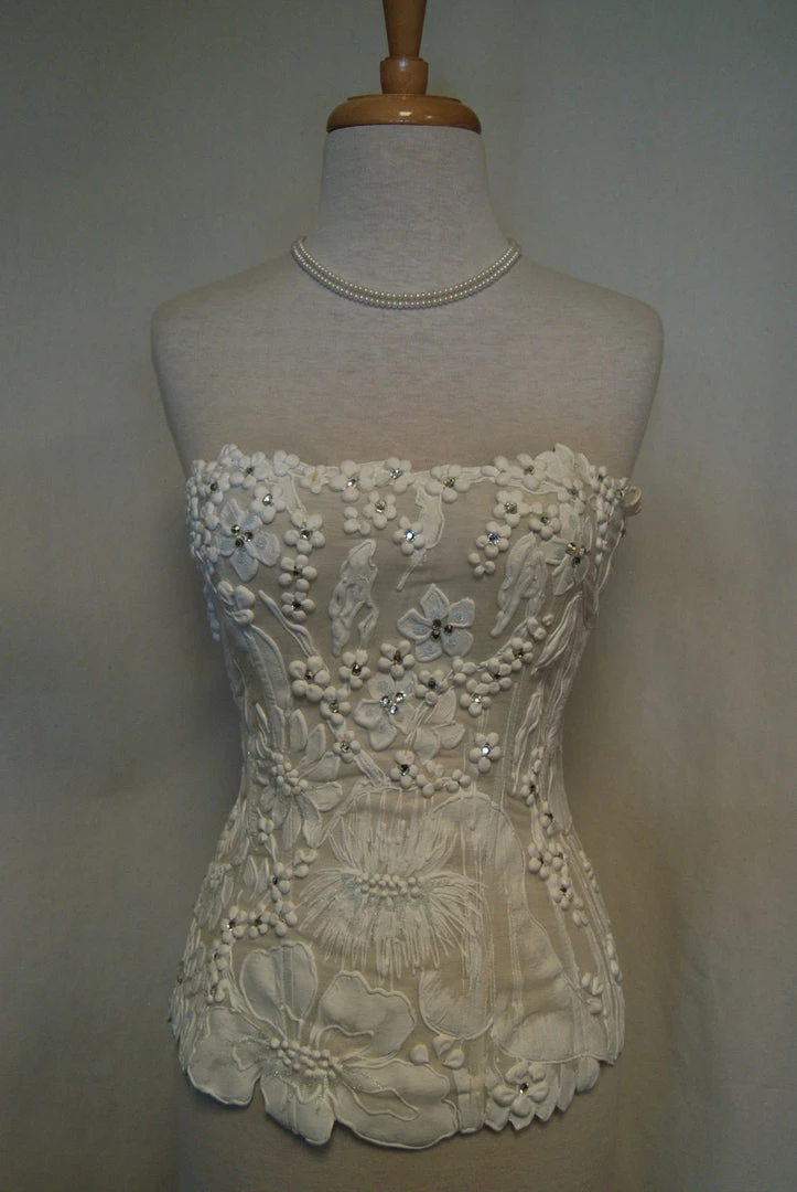 Ema Savahl Wedding Painted Strapless Corset 7 Ema Savahl Wedding Painted Strapless Corset