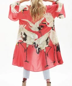 Aratta Tops Story Of The Crane Kimono