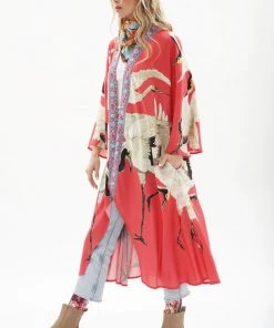 Aratta Tops Story Of The Crane Kimono