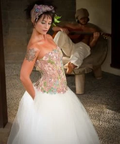 Ema Savahl Wedding Painted Strapless Corset 29 Ema Savahl Wedding Painted Strapless Corset