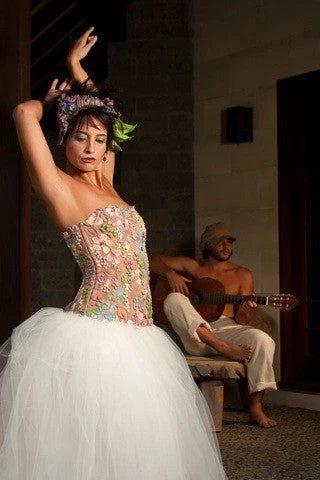 Ema Savahl Wedding Painted Strapless Corset 3 Ema Savahl Wedding Painted Strapless Corset