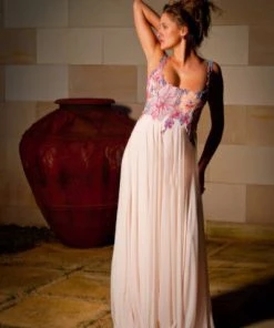 Ema Savahl Low Scoop Bridal Gown Wedding