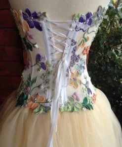 Ema Savahl Wedding Painted Strapless Corset 24 Ema Savahl Wedding Painted Strapless Corset