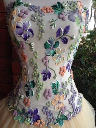 Ema Savahl Wedding Painted Strapless Corset 4 Ema Savahl Wedding Painted Strapless Corset