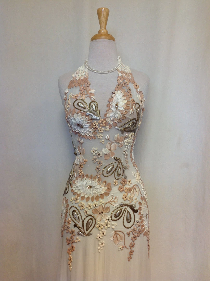 Ema Savahl Halter, Low Back Wedding Dress 8 Ema Savahl Halter, Low Back Wedding Dress