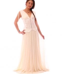 Ema Savahl V-Front Cinched Waist Corset Wedding