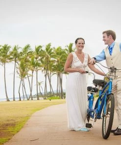 Ema Savahl Low V-Neck Wedding Dress