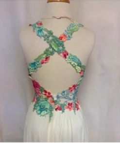 Ema Savahl Wedding Criss-Cross Low Back Bridal Dress