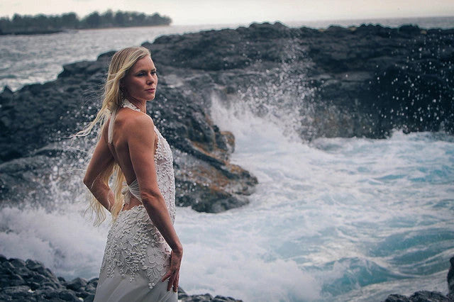 Ema Savahl Halter, Low Back Wedding Dress 5 Ema Savahl Halter, Low Back Wedding Dress