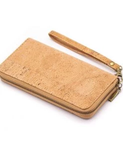 Meninas Bonitas Cork Cork Zipper Wristlet Wallet