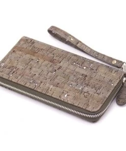 Meninas Bonitas Cork Cork Zipper Wristlet Wallet
