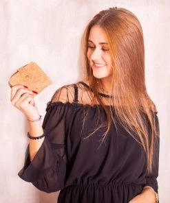 Meninas Bonitas Cork Hats, Bags & Accessories Compact Cork Zipper Wallet