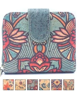 Meninas Bonitas Cork Printed Cork Wallet Hats, Bags & Accessories