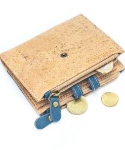 Meninas Bonitas Cork Cork Billfold Wallet With Cut Flap