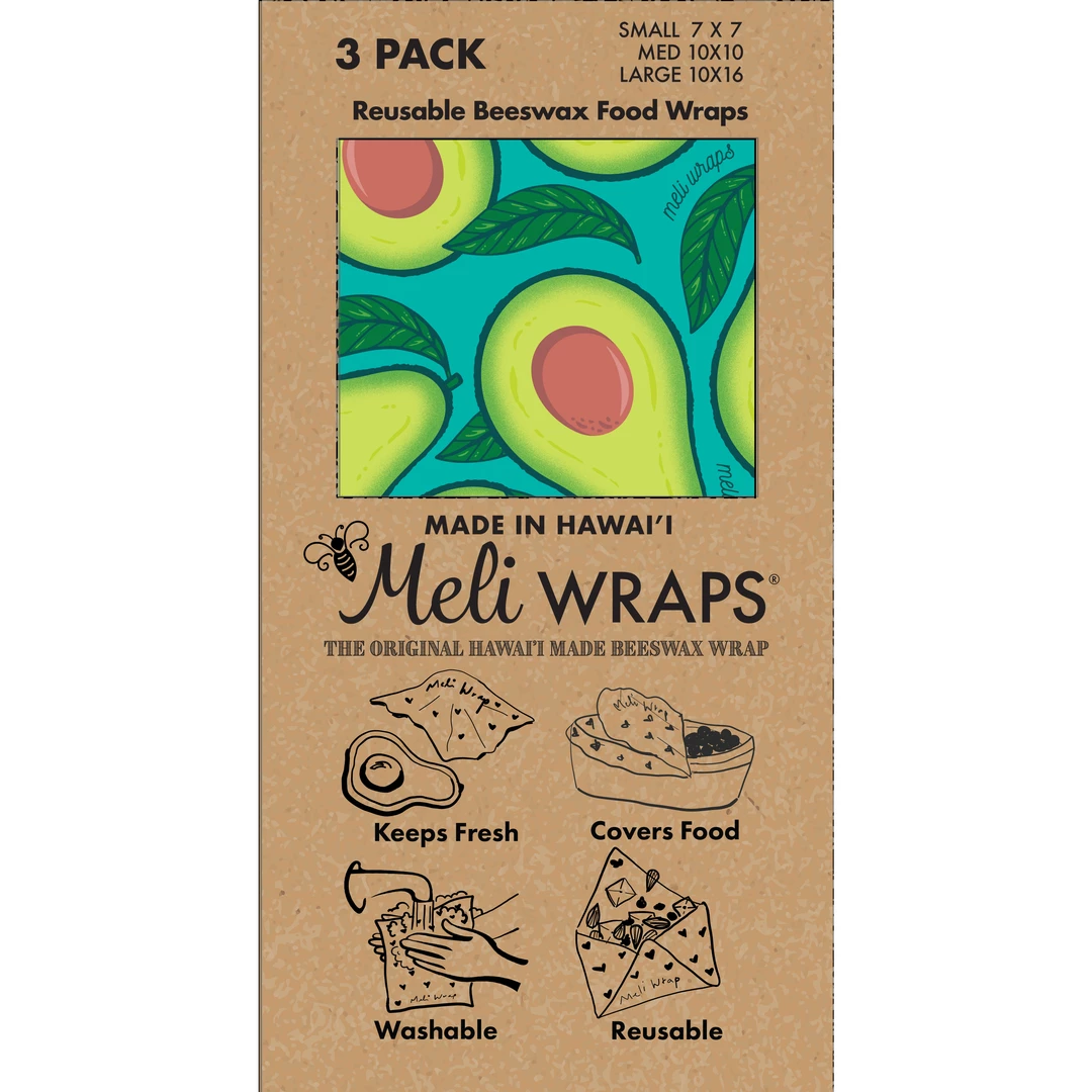 Meli Wraps For The Home Bees Wax Food Wraps - 3 Pack 14 Meli Wraps For The Home Bees Wax Food Wraps - 3 Pack