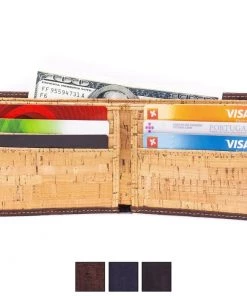 Meninas Bonitas Cork Billfold Cork Wallet Mens Clothing