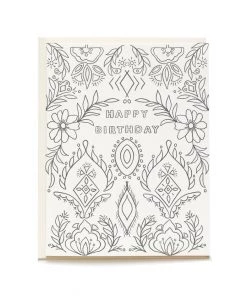 Pen & Pillar Coloring Card