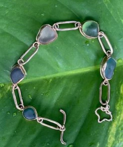 Caitlin Ross-Odom Sea Glass Link Bracelet - 14kGF Jewelry