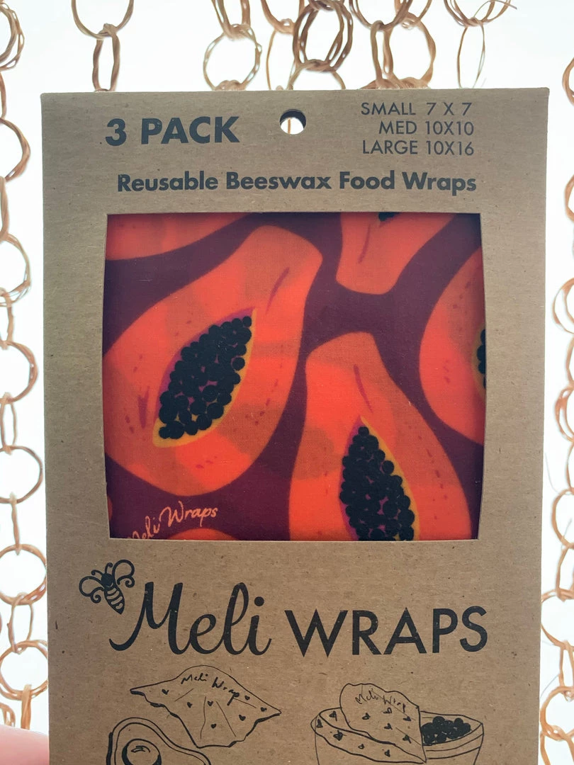 Meli Wraps For The Home Bees Wax Food Wraps - 3 Pack 18 Meli Wraps For The Home Bees Wax Food Wraps - 3 Pack