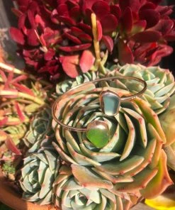 Caitlin Ross-Odom Jewelry Gold Sea Glass Bangle