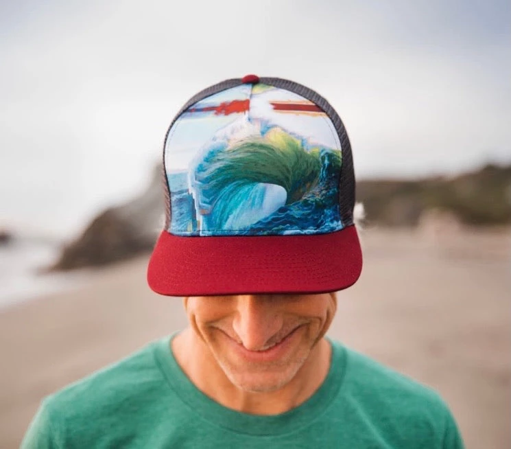 Art And Surf Art On Trucker Hat Mens Clothing 3 Art And Surf Art On Trucker Hat Mens Clothing