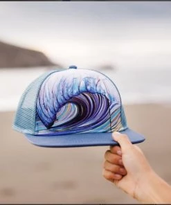 Art And Surf Kids Art On Small Trucker Hat