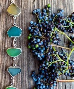 Caitlin Ross-Odom Sea Glass Link Bracelet - Sterling Silver Jewelry