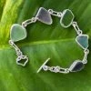 Caitlin Ross-Odom Sea Glass Link Bracelet - Sterling Silver Jewelry