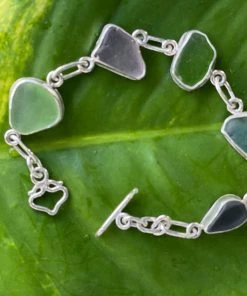 Caitlin Ross-Odom Sea Glass Link Bracelet - Sterling Silver Jewelry