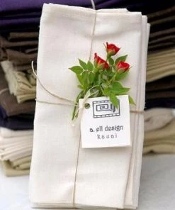 A.ell Design Set Of 4 Hemp Napkins