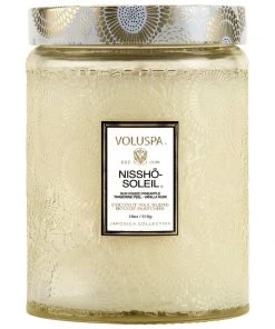 Voluspa Large Embossed Glass Jar Candle 11 Voluspa Large Embossed Glass Jar Candle